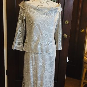 Off the Shoulder Silver Dress